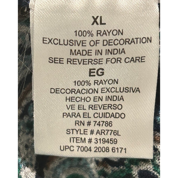 Bila Maxi Dress XL Blue Floral Crochet Tiered Cottagecore Boho Sleeveless Beachy - Picture 10 of 12